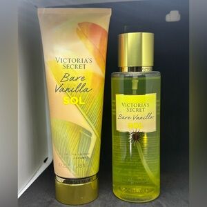 🆕 Victoria's Secret ☀️ Bare Vanilla SOL ☀️Body lotion and mist set ✨new sealed✨